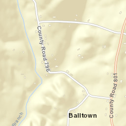 Balltown Tennessee Street Map