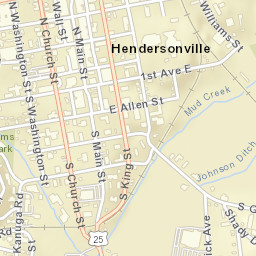 2nd Avenue East, Hendersonville, NC Street Map