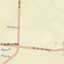 Caulksville Arkansas Street Map