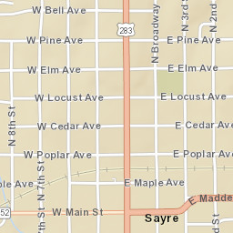 Sayre Oklahoma106OK-152 Street Map