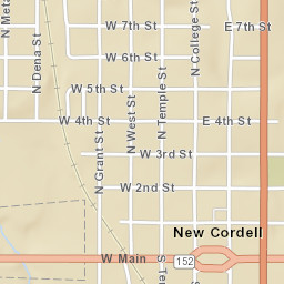 201 Highway 152, New Cordell, OK 73632 Street Map