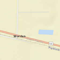 Worden Arkansas Street Map
