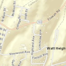 Watt Heights Tennessee Street Map