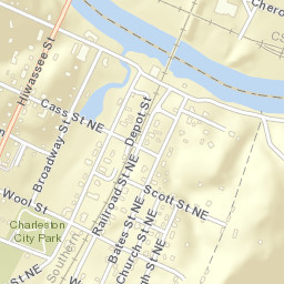 Charleston Tennessee Street Map