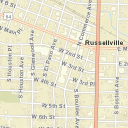 100-198 South Boulder Avenue Russellville Street Map