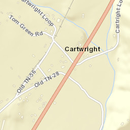 Cartwright Tennessee Street Map