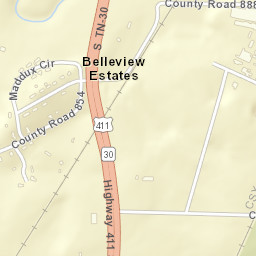 Belleview Estates Tennessee Street Map