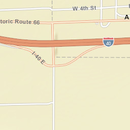 Interstate 40 Business Adrian TX Street Map