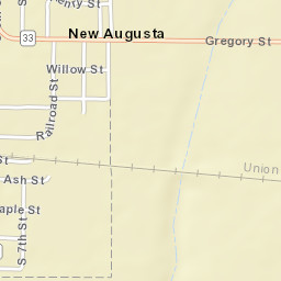 New Augusta Arkansas Street Map