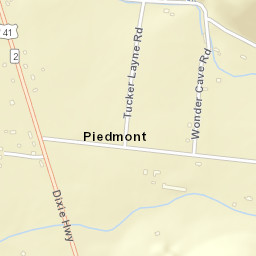 Piedmont Tennessee Street Map