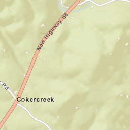 Coker Creek Tennessee Street Map