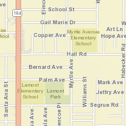 Lamont California Street Map