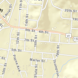 Tracy City Tennessee Street Map