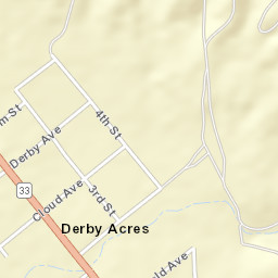 Derby Acres California Street Map