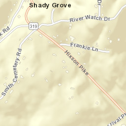 Shady Grove Shores Tennessee Street Map