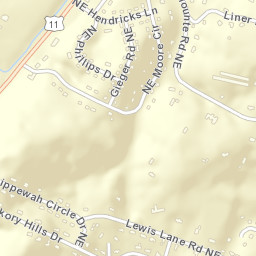 Hickory Hills Tennessee Street Map