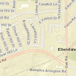 Ellendale Tennessee Street Map