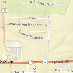 Oakland Tennessee Street Map