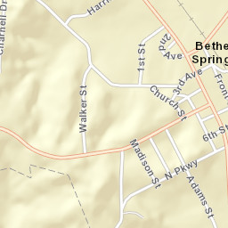 Bethel Springs Tennessee Street Map