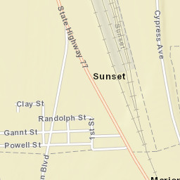 Sunset Arkansas Street Map