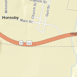 Hornsby Tennessee Street Map