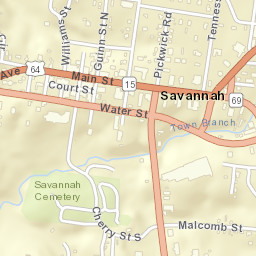 401-499 Alabama Street, Savannah, TN Street Map