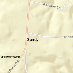 Gandy Tennessee Street Map