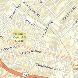 1299 Central Ave, Charlotte, NC 28205, Street Map