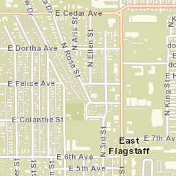 East Flagstaff Arizona Street Map