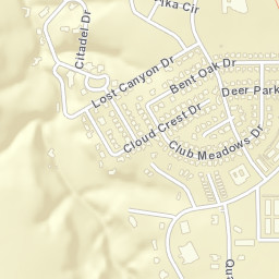 6800-6898 Cloud Crest Drive Amarillo TX Street Map