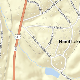 Hood Lake Tennessee Street Map