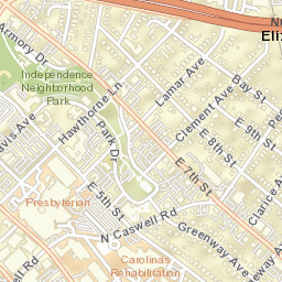 Ridgeway Ave, Charlotte, North Carolina Street Map