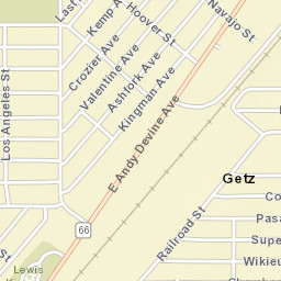 Getz Arizona Street Map