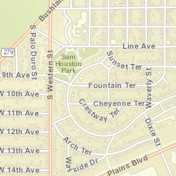 1300-1302 S Western St Amarillo TX Street Map