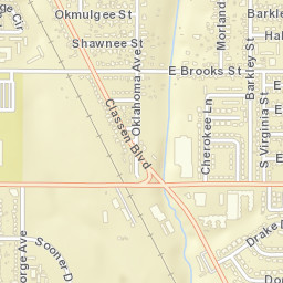 800 East Brooks Street, Norman, OK Street Map