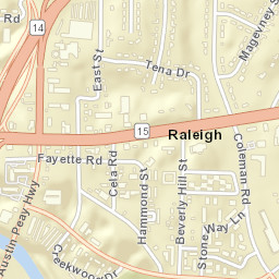 Raleigh Tennessee Street Map