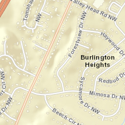 Burlington Heights Tennessee Street Map