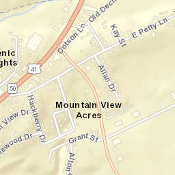 Scenic Heights Tennessee Street Map