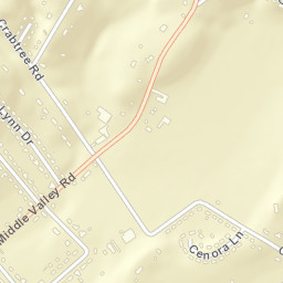 Middle Valley Tennessee Street Map