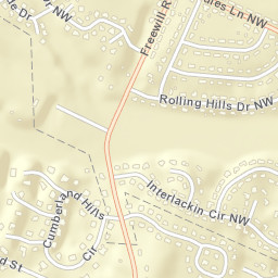 Rolling Hills Tennessee Street Map