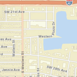 Interstate 40 Frontage Road & Interstate 40 Street Map