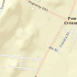 Powells Crossroads Tennessee Street Map