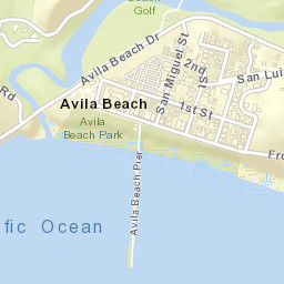 Avila Beach California Street Map