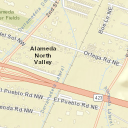 Alamedan Valley, Albuquerque, NM, USA Street Map