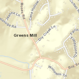 Hampton Woods Tennessee Street Map