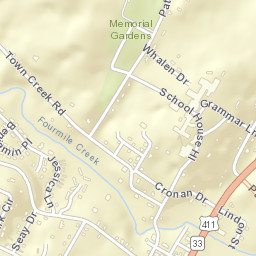 Benton Tennessee Street Map