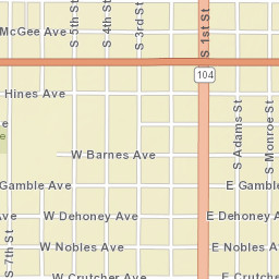 101-199 W McGee Ave, Tucumcari, NM Street Map