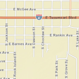 1206 East Route 66 Boulevard Tucumcari NM Street Map