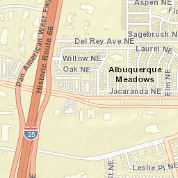 7142 Pan American Freeway, Albuquerque Street Map