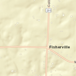 Fisherville Tennessee Street Map